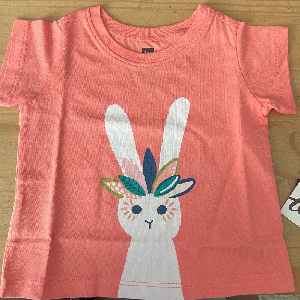 Tea Collection Coral Bunny Kids T-Shirt